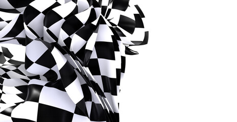 Poster - Abstract image of a waving checkered flag.  Perfect for design projects.