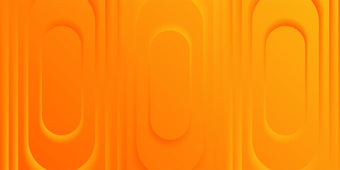 Aufkleber - Bright orange abstract background with layered rounded shapes and smooth gradient design.Eps 10