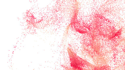Poster - Beautiful abstract background with red and pink particles. Perfect for design projects.