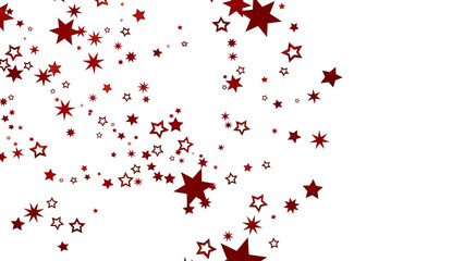 Poster - Red Stars on White Background