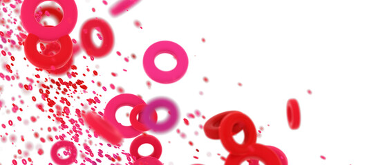 Poster - Floating pink circles, abstract background, modern design. Perfect for websites, presentations, and more.