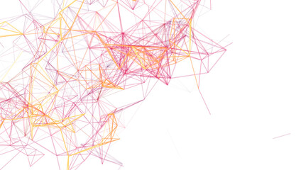 Poster - Modern abstract background with network connection lines. Ideal for technology, data, and communication concepts.