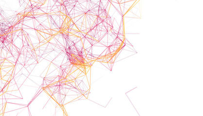 Poster - Modern abstract background with interconnected lines. Perfect for technology, network, and connection concepts.