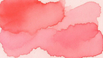 Poster - Abstract watercolor painting featuring shades of pink and red with a soft and flowing composition