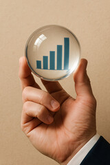Poster - Bar chart growth and data analysis reveal business financial success with clear insightful metrics