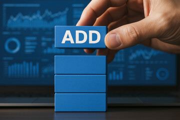 Poster - Add growth and progress for clear success through advanced information technology analytics and metrics