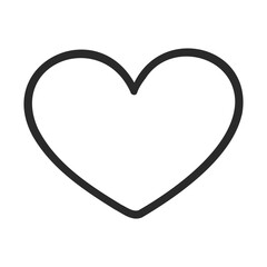 Poster - Minimalist black outline heart symbol on white background – stock vector icon in line style