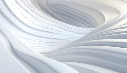 Poster - A smooth, flowing abstract design featuring white waves that create a sense of depth and tranquility