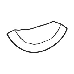 Poster - Minimalist black and white outline of a simple smiling mouth drawing – stock vector icon in line style