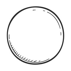 Poster - Simple black circle outline on white background – stock vector icon in line style