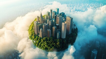 Poster - A large corporation announcing a commitment to sustainability and carbon neutrality.