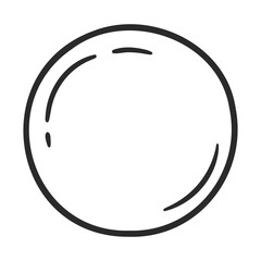 Poster - Minimalist black and white circle icon design on white background – stock vector icon in line style