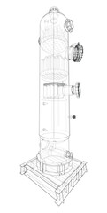 Poster - Industrial tank. Vector rendering of 3d
