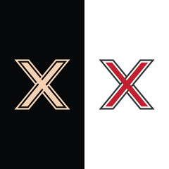 Aufkleber - Abstract Creative Letter X Logo Design.