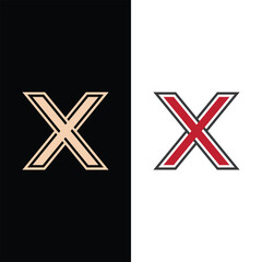 Aufkleber - Abstract Creative Letter X Logo Design.