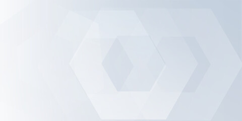 Fototapete - Hexagon white abstract background with dynamic wavy hexagon texture suitable