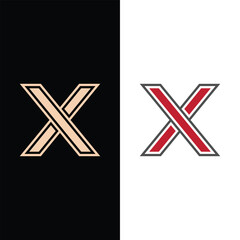 Aufkleber - X letter logo template vector icon design.