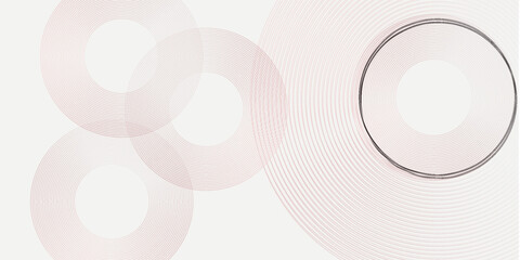 Poster - Abstract white background with red circle lines. Digital future technology concept. vector illustration.