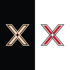 Aufkleber - X letter logo template vector icon design.