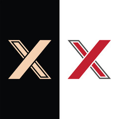 Aufkleber - Modern letter X creative unique new shape stylish branding logo design.
