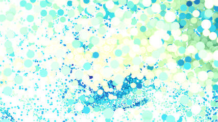 Poster - Beautiful abstract background with blue, green, and white circles. Perfect for websites, presentations, and more.