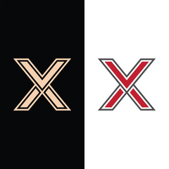 Aufkleber - Creative initial letter x logo design icon.