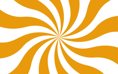 Aufkleber - Abstract bright and energetic spiral background with alternating curved yellow and white segments. Motion and visual depth, resembling a pinwheel or vortex effect. Retro, playful, and eye-catching 