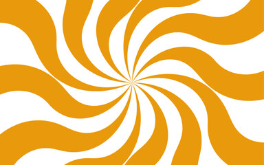 Aufkleber - Abstract bright and energetic spiral background with alternating curved yellow and white segments. Motion and visual depth, resembling a pinwheel or vortex effect. Retro, playful, and eye-catching 
