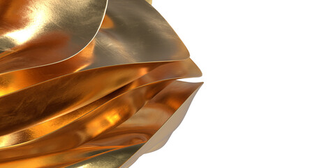 Poster - High-resolution image of abstract golden metallic texture. Perfect for backgrounds, websites, and design projects.