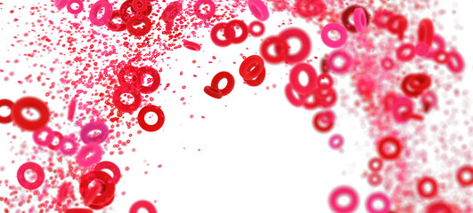 Poster - Beautiful abstract background with red rings. Perfect for Valentine's Day or love themed designs.