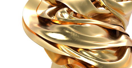 Poster - Luxury golden fabric texture. Abstract background.  Perfect for elegant designs.