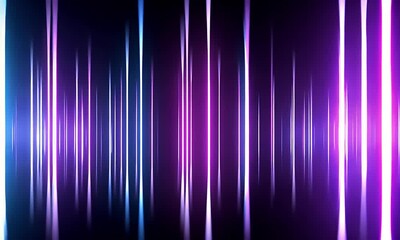 Poster - Abstract Neon Lights Background Vertical Purple Blue Glowing Lines