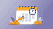 © Jetsada - Time is money concept showing a calendar with a clock and coins for financial scheduling and deadlines.