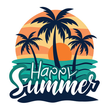  Summer vibes vector illustration.