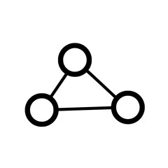Poster - Three interconnected circles icon representing connection network teamwork collaboration communication social media graphic design element