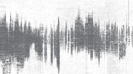 Poster - High contrast audio waveform in abstract grunge form. Sound visual pattern texture. Ideal for music covers, posters, and tech backdrops.