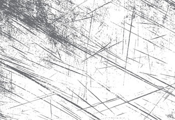 Poster - Diagonal grunge scratch line texture on white backdrop. Sharp abstract etched design. Ideal for digital overlays, backgrounds, and print use.