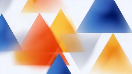 Poster - Abstract Geometric Triangles: A vibrant, abstract composition of overlapping geometric triangles in various colors, evoking a sense of modern design and artistic creativity.
