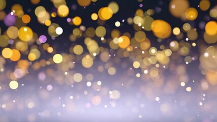Poster - Golden Bokeh: A captivating display of shimmering, golden bokeh lights against a dark backdrop. Evoking a sense of warmth, celebration, and festive ambiance.