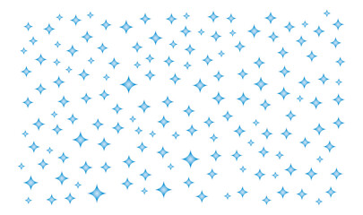 Poster - A Sparkling Symphony Awaits A Captivating Array of Light Blue Stars on a Transparent Backdrop for Dynamic Designs and Creative Projects with a Touch of Elegance