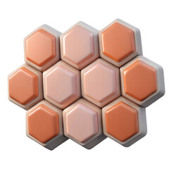 Poster - Honeycomb pattern design background texture pastel colors abstract geometric shape graphic illustration art render