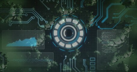 Poster - Upon appearing HUD ring sending traces and building graph, scrolling code for data visualization