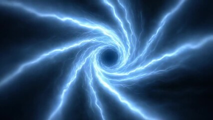 Poster - Vortex of Energy: A mesmerizing vortex of electric blue energy swirls inwards, suggesting motion and the unknown.