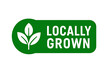 © Tipapat - Locally grown flat stamp or slogan, locally grown label, eco-friendly emblem for packaging of regionals