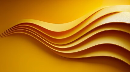Poster - Yellow wave with a yellow background