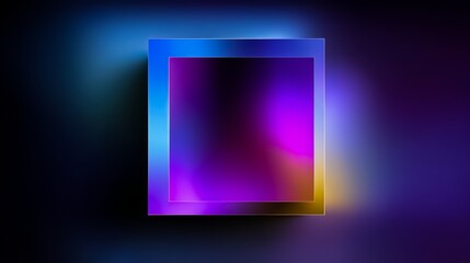Poster - Colorful square with a purple background