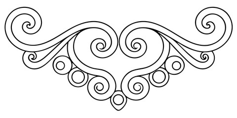 Poster - Elegant swirl flourish design for sophisticated invitations and crafts with vintage charm and timeless appeal