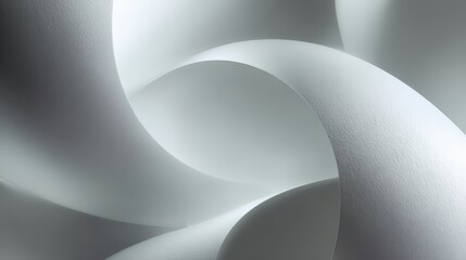 Poster - The image is a close up of a white object with a curved shape