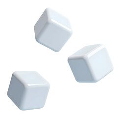 Poster - Floating cube soar weightlessly, creating sense of calm