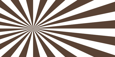 Fototapete - Coffee and white sunburst abstract background. Funky ray elements with Classic vintage rays design. Wavy shapes fluid sense of motion and distortion, with retro and psychedelic.